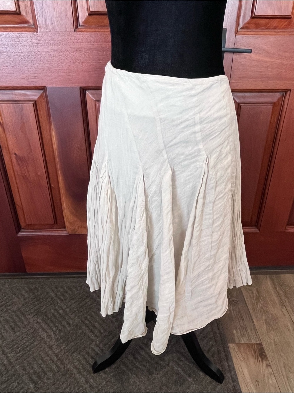 Nuovo Borgo Italian Avant Garde Lagenlook Skirt Crinkle 48 IT US XL